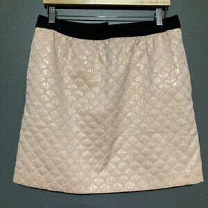 Ann Taylor Loft Womens Size 12 Pink Quilted Mini Skirt Party Cute